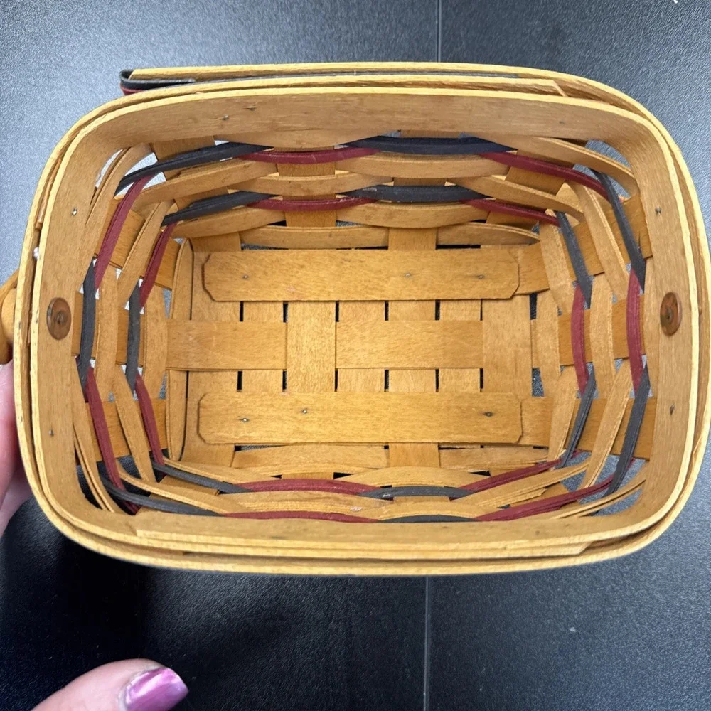 Longaberger 1997 All-American Patriot Collection Basket Small Red Blue 7